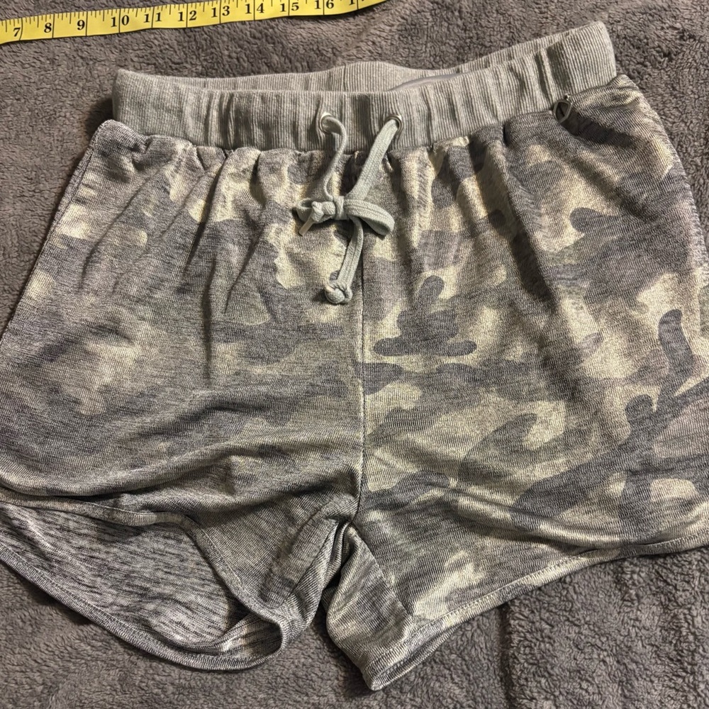 RUDSAK Knitted Camo Shiny Designer Boxing Athletic High-Waist Gray Gold Shorts